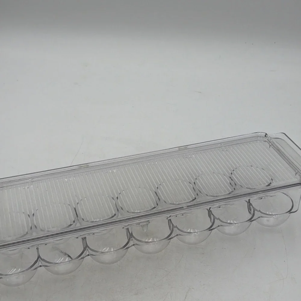 Egg Container for Refrigerator - 14 Egg Holder/Storage with Lid & Handle